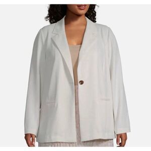 Worthington NWT Women Corporate Business Casual White Blazer Jacket Size Large
